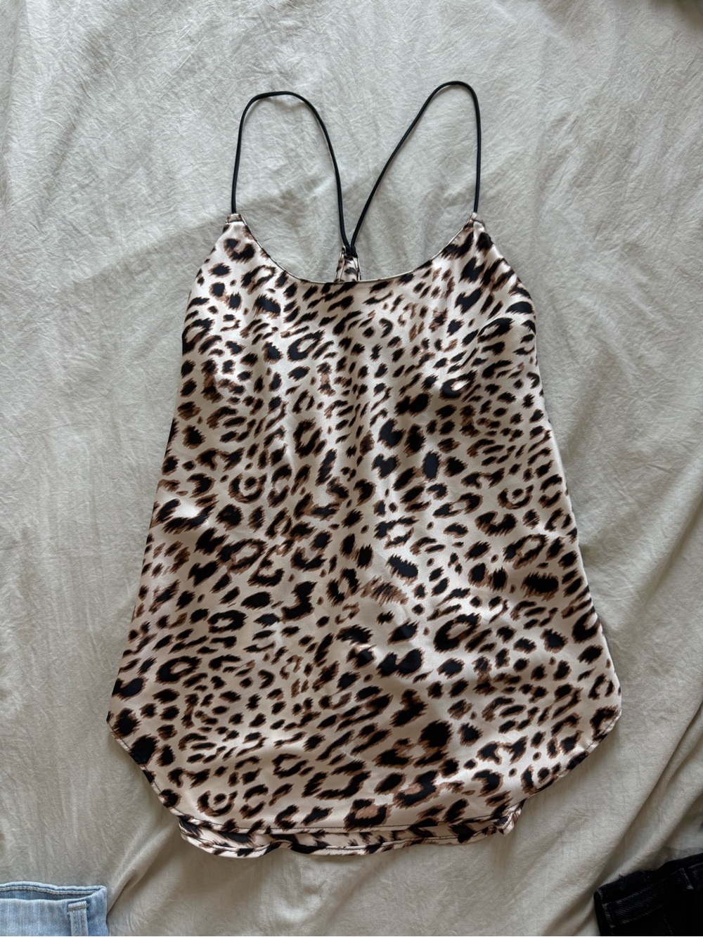 Victoria's Secret Leopard Satin Cami - Brown & Black